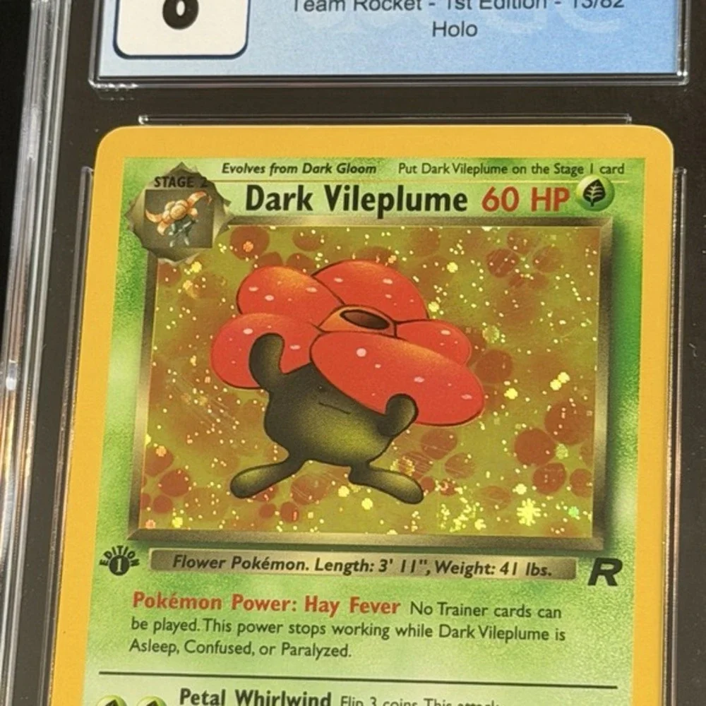 Pokémon Dark Vileplume 1st Ed. Holo 13/82 CGC 8 TCG 2000 Team Rocket WotC Vtg